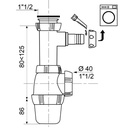 SIPHON EVIER AVEC PRISE MACHINE A LAVER MOYA