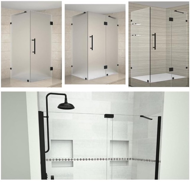 BARRE DE DOUCHE D'ANGLE NOIR HOME