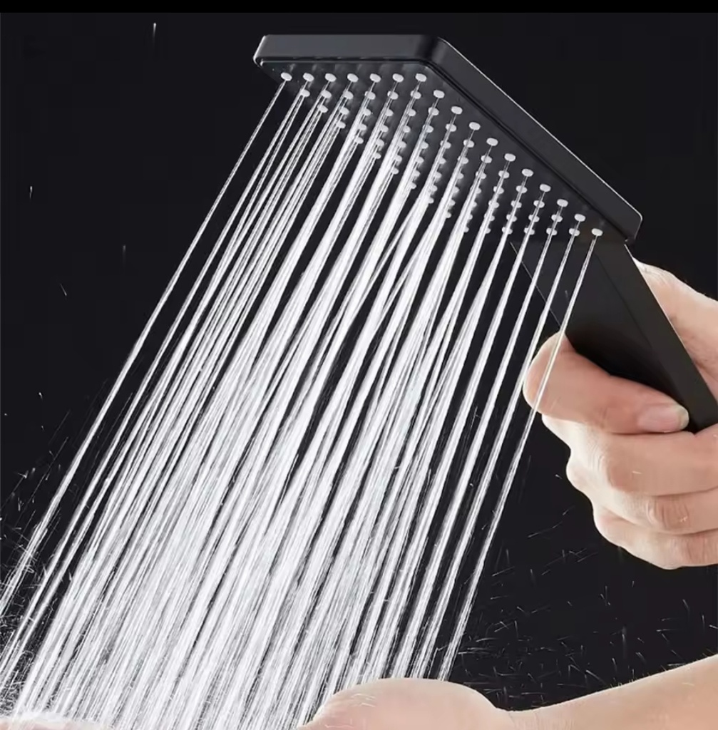 Pommeau de douche carré + flexible BARCO