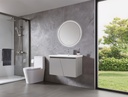 MEUBLE SALLE DE BAIN SIMPLE VASQUE AVEC MIROIR LED - GRIS - ZIDANE