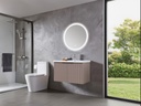 MEUBLE SALLE DE BAIN SIMPLE VASQUE AVEC MIROIR LED - TAUPE - BACAR
