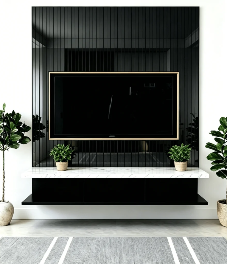 Panneau mural tasseau miroir/ mirror silver