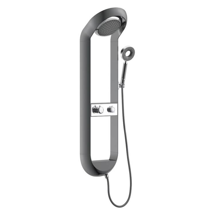 COLONNE DE DOUCHE THERMOSTATIQUE gris THURAM-TITANE