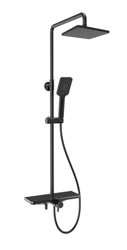 COLONNE DE DOUCHE noir BUKANE-BLACK-CARRE