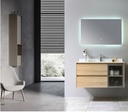 MEUBLE SALLE DE BAIN SIMPLE VASQUE AVEC MIROIR LED - IRIS-1