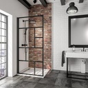 PAROI DE DOUCHE noir sérigraphié SHIVA-90