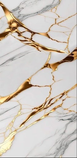 [DY2432] PLAQUE PVC MURAL 122*280cm - MARBRE OR