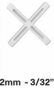 CROISILLONS X POUR CARRELAGE 2MM - CROISI-X2