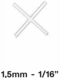 [03030115I] CROISILLONS X POUR CARRELAGE 1,5MM - CROISI-X1,5