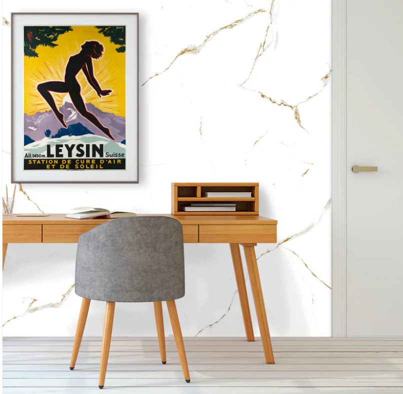 PANNEAU MURAL - 244x120x0,4 cm - CALACATA-GOLD