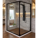 CABINE DE DOUCHE noir NUSHIN 90x100
