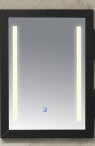 Miroir LED avec contour noir : 60x90 cm (EXPO)