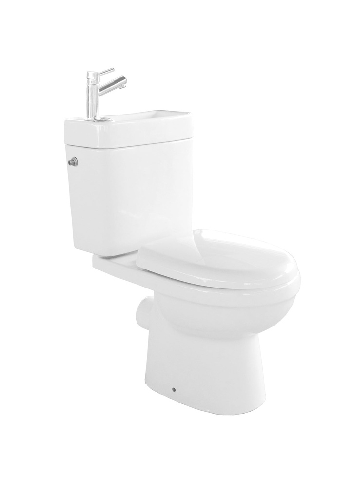 WC complet LARIMAR 2en1 sortie horizontale blanc