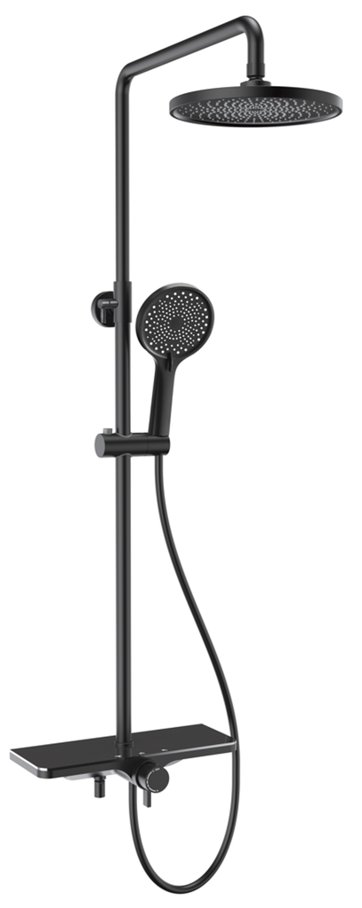 COLONNE DE DOUCHE noir BUKANE-BLACK-ROND