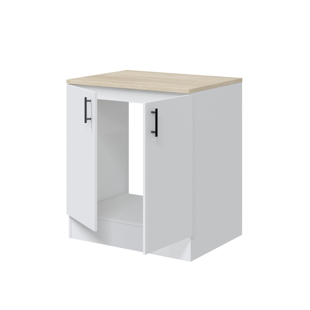 CUISINE - MEUBLE BAS - SOUS EVIER - 80CM - KIRAKIT