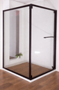 CABINE DE DOUCHE noir NUSHIN 90x100
