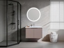 MEUBLE SALLE DE BAIN SIMPLE VASQUE AVEC MIROIR LED - TAUPE - BACAR