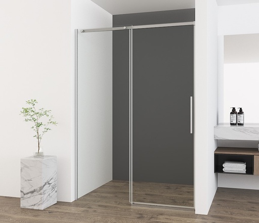 [OBT-4803-2-chrome] PORTE DE DOUCHE coulissante chromé ASHIKI-120