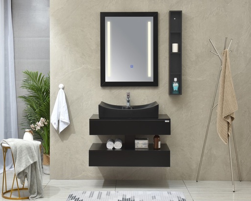 [SP-5745BS] MEUBLE SALLE DE BAIN SIMPLE VASQUE AVEC MIROIR LED - BOLLY