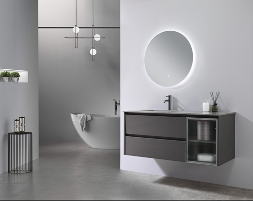 [SP-8477G] MEUBLE SALLE DE BAIN SIMPLE VASQUE AVEC MIROIR LED - LAMIR