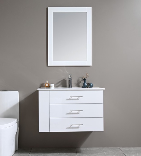 [SPV-2034] MEUBLE SALLE DE BAIN SIMPLE VASQUE AVEC MIROIR LED - BAKULI