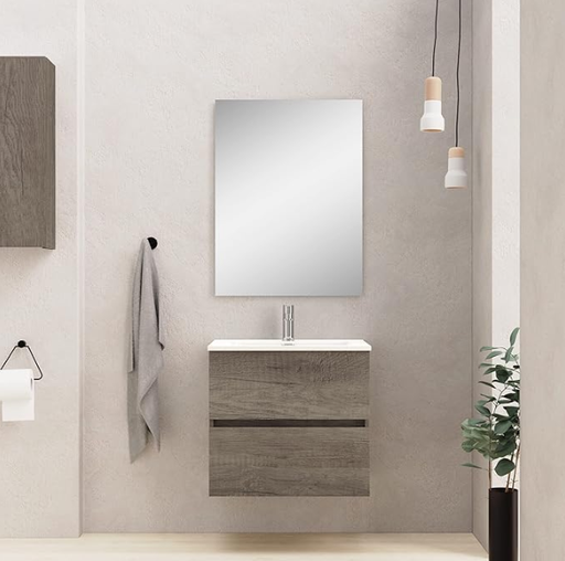 [EVB00079] MEUBLE SALLE DE BAIN + VASQUE + MIROIR - BORDEUS-SUS-80CM - JOPLIN