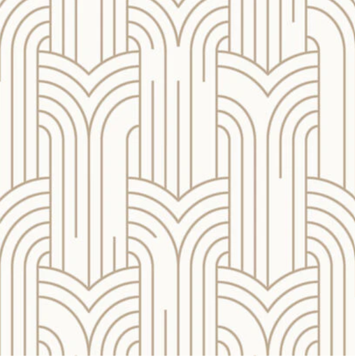 [M42102] Papier peint - Arche - 53 cm x 10,05 m - blanc or