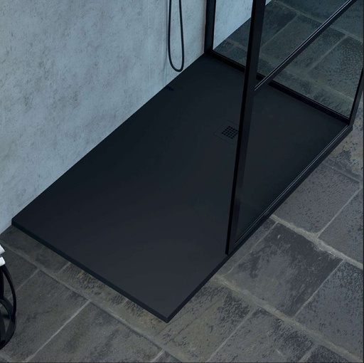 [01CLA140090SR9005CL] RECEVEUR DE DOUCHE noir MAINTY140