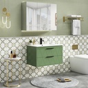 MEUBLE SALLE DE BAIN SIMPLE VASQUE AVEC MEUBLE MIROIR - MARPLE-60 - GRIS
