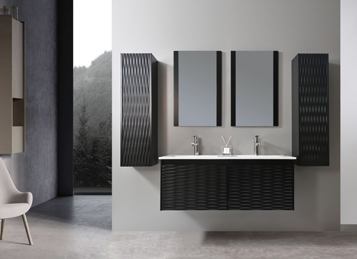 [SP-5726-120-NOIR] MEUBLE SALLE DE BAIN DOUBLE VASQUE - MARIA1-NOIR