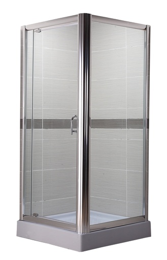 [WAD90TP] CABINE DE DOUCHE CHROMÉ 90X90X CARRÉE VERRE DINO