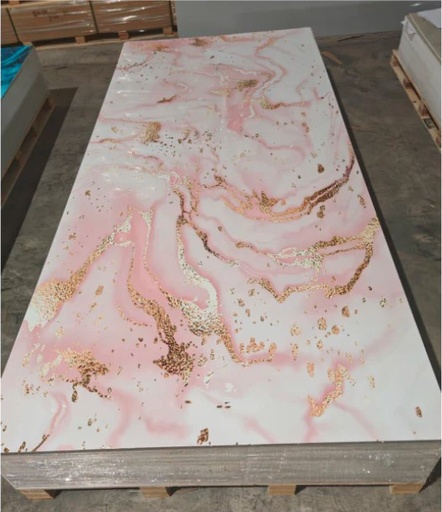[HH24837] PLAQUE PVC MURALE ROSE/OR - 122*280 CM