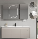 MEUBLE SALLE DE BAIN SIMPLE VASQUE AVEC MIROIR LED - GOYAVE120
