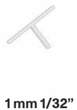 [03030111I] CROISILLONS T POUR CARRELAGE 1MM - CROISI-T1