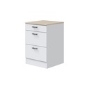 CUISINE - MEUBLE BAS - 3 TIROIRS - 60CM - KIRAKIT