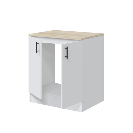 [0F1015B] CUISINE - MEUBLE BAS - SOUS EVIER - 80CM - KIRAKIT