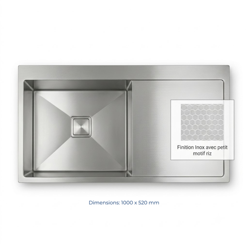 [HM10052DB] EVIER INOX 1000*520 : RAYAN