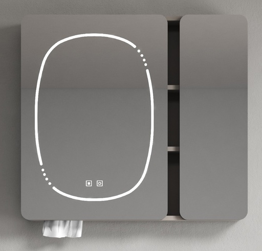 [R85-80-miroir] MIROIR LED AVEC RANGEMENT - GOYAVE-MIR-80