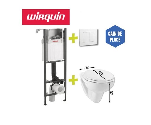 [55722944 - LINEO-SUPPLINEO] WC SUSPENDU AVEC SUPPORT LINEO / SUPPLINEO