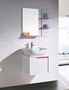 MEUBLE SALLE DE BAINS AVEC VASQUE ET MIROIR ROSA / SP5735