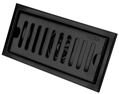 [FH-4412-600B] DRAIN D’EVACUATION AU SOL noir NYAMBA 60*10cm